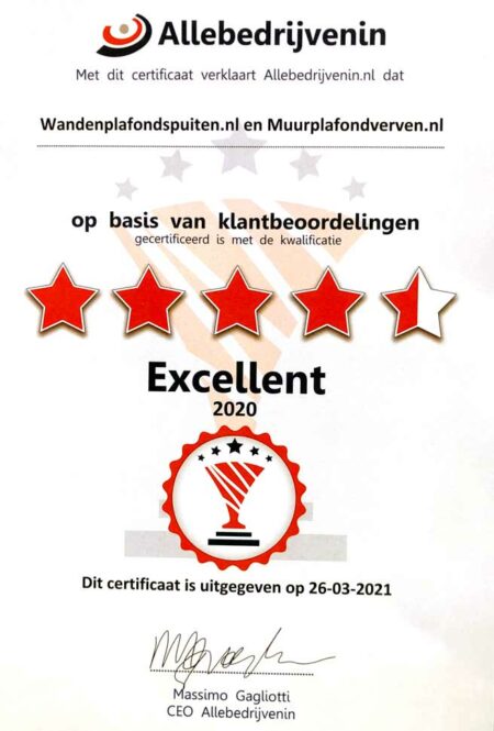 certificaat Wandenplafondspuiten.nl 2020